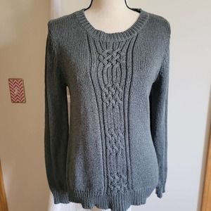 Relativity Grey Sparkle Knit Sweater Size L